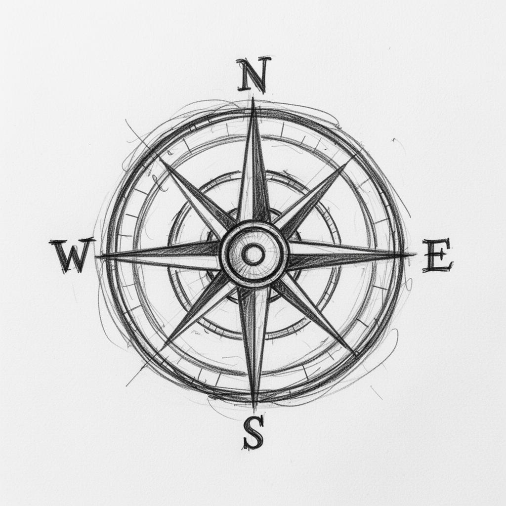 Original compass sketch