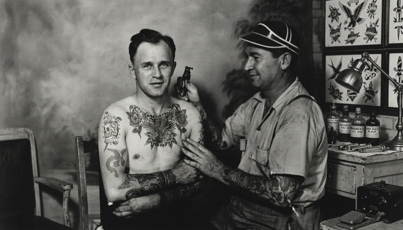 Bert Grimm — known for his Long Beach, California tattoo parlor