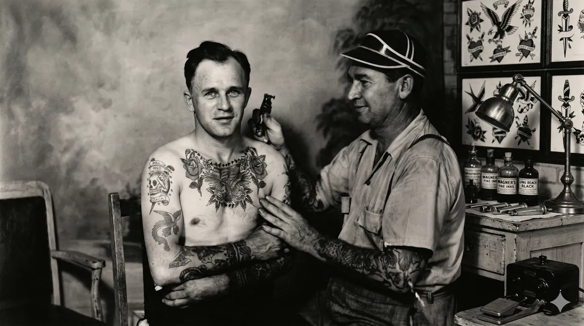 Bert Grimm, tattoo pioneer known for his iconic parlor at 22 Chestnut Place, Long Beach