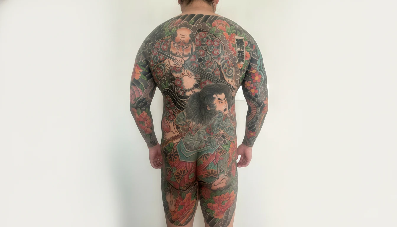 Traditional Japanese irezumi tattoo work representing the legacy of Horiyoshi III