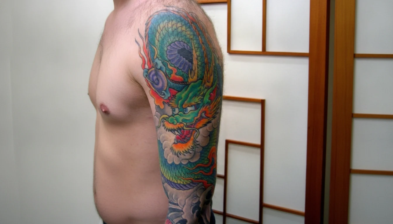 Traditional Japanese irezumi tattoo work representing the legacy of Horiyoshi II