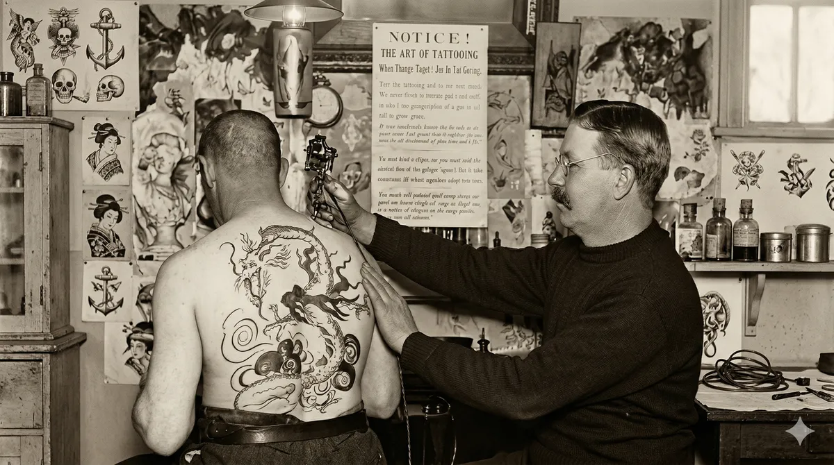 Samuel O'Reilly, inventor of the first electric tattoo machine, circa 1890s